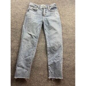 Ann Taylor LOFT Distress The Skinny Slim Jeans Women's Size 24/00 Denim
